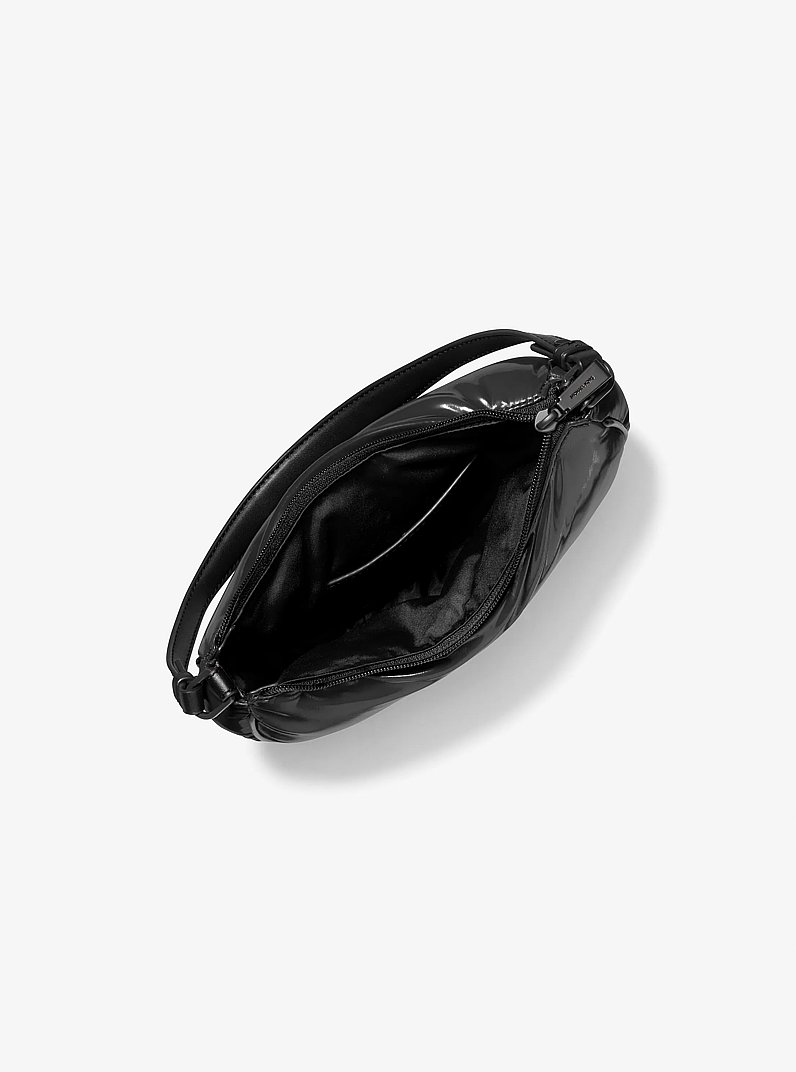 Kyla Small Puffy Convertible Pochette in BLACK | Michael Kors
