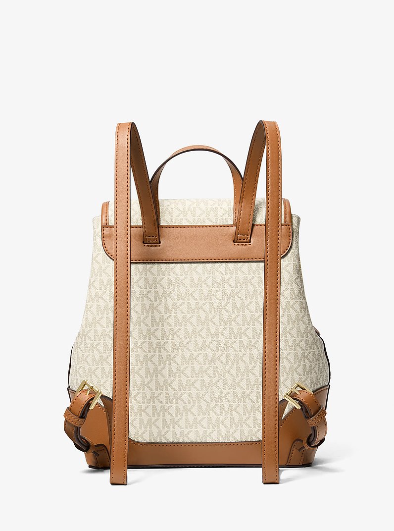 Harrison Medium Logo Backpack in VANILLA/ACORN - Sale | Michael