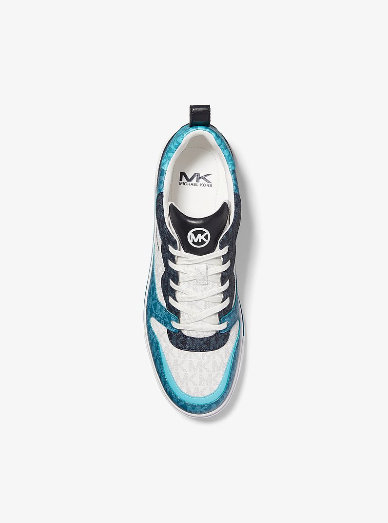 Espadrille Baxter &agrave; blocs de couleurs et &agrave; logo in BLEU MULTI | Michael Kors