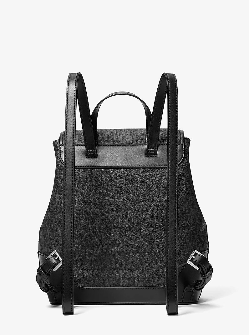 Harrison Medium Logo Backpack in BLACK | Michael Kors