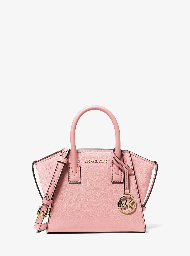 Avril Extra-Small Leather and Suede Satchel in POWDER BLUSH - Sale