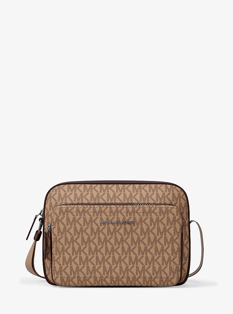 Cooper Signature Logo Flight Bag in CAMEL | Michael Kors