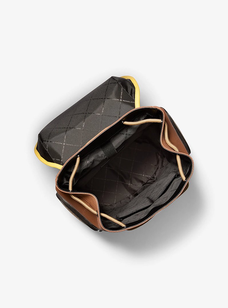 Cooper Color-Block Signature Logo Backpack in DAISY YELLOW | Michael Kors