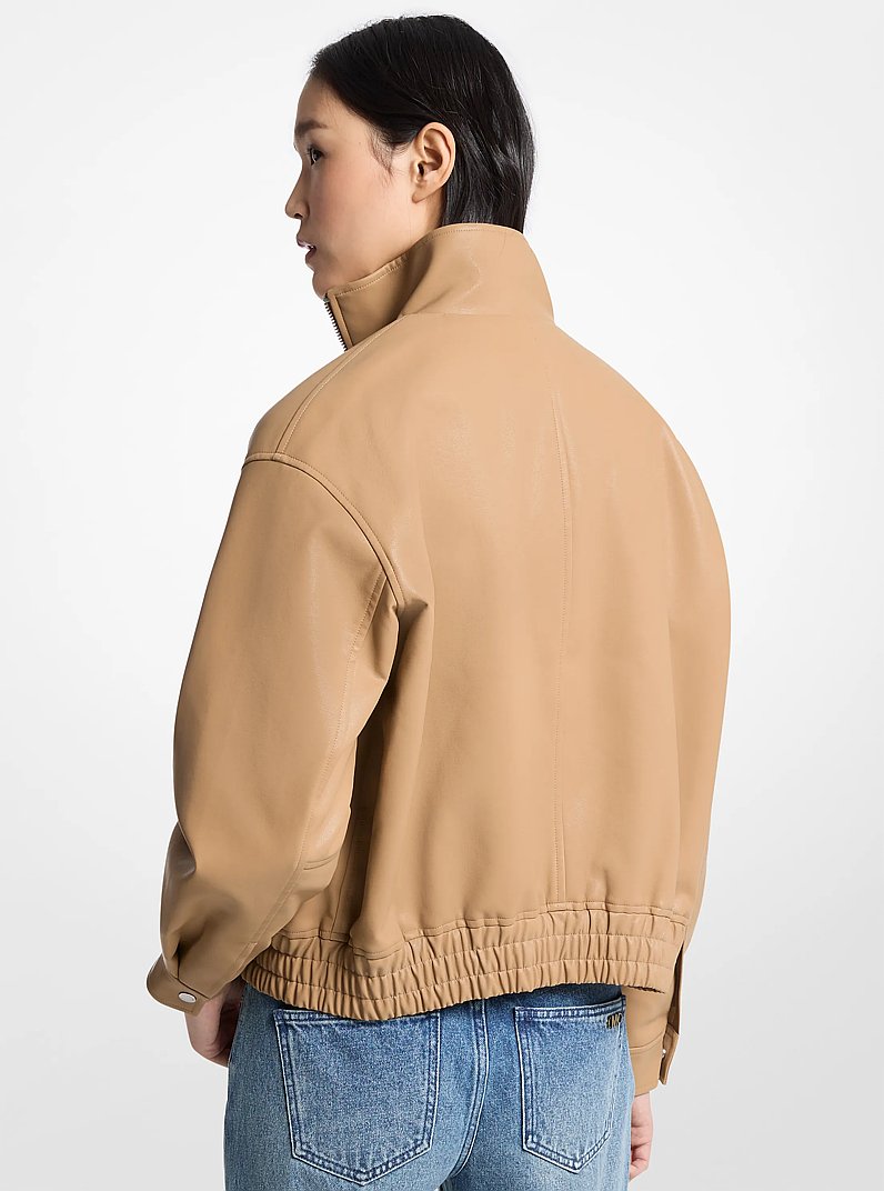 Blouson surdimensionn&eacute; in POIL DE CHAMEAU FONC&Eacute; | Michael Kors
