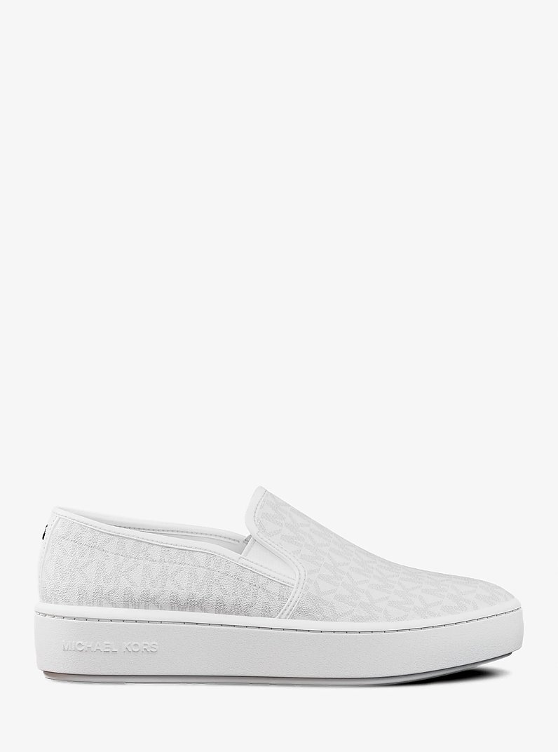 Teddi Signature Logo Slip-On Sneaker in BRIGHT WHT | Michael Kors