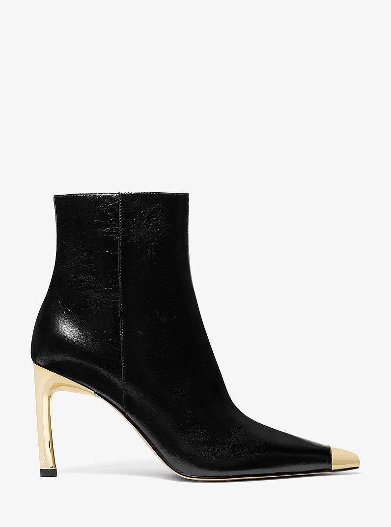 Kasia Leather Boot in BLACK | Michael Kors