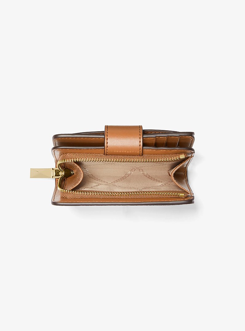 Small Signature Logo Wallet in VAINILLA/BELLOTA | Michael Kors