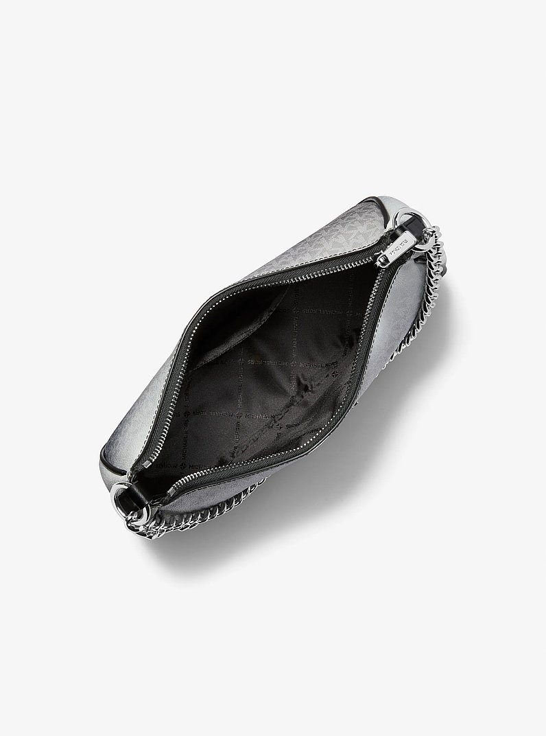 Jet Set Large Ombr&eacute; Signature Logo Pochette in BLACK COMBO | Michael Kors
