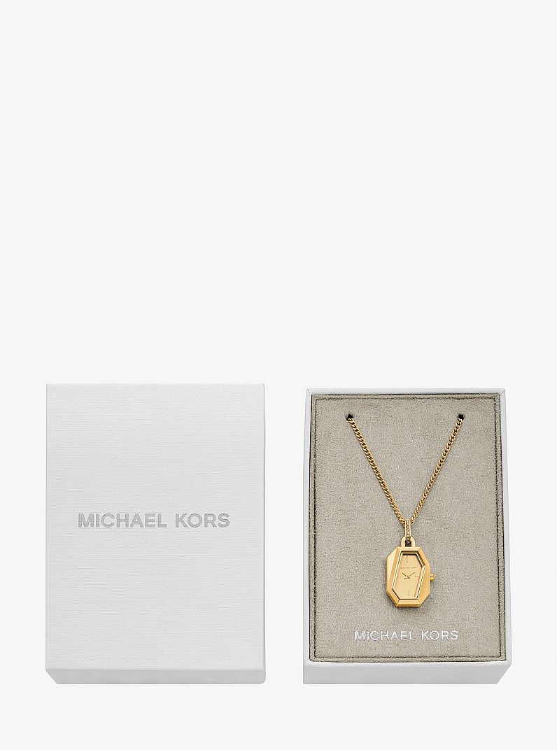 Collana Suri tonalit&agrave; oro con orologio in ORO | Michael Kors