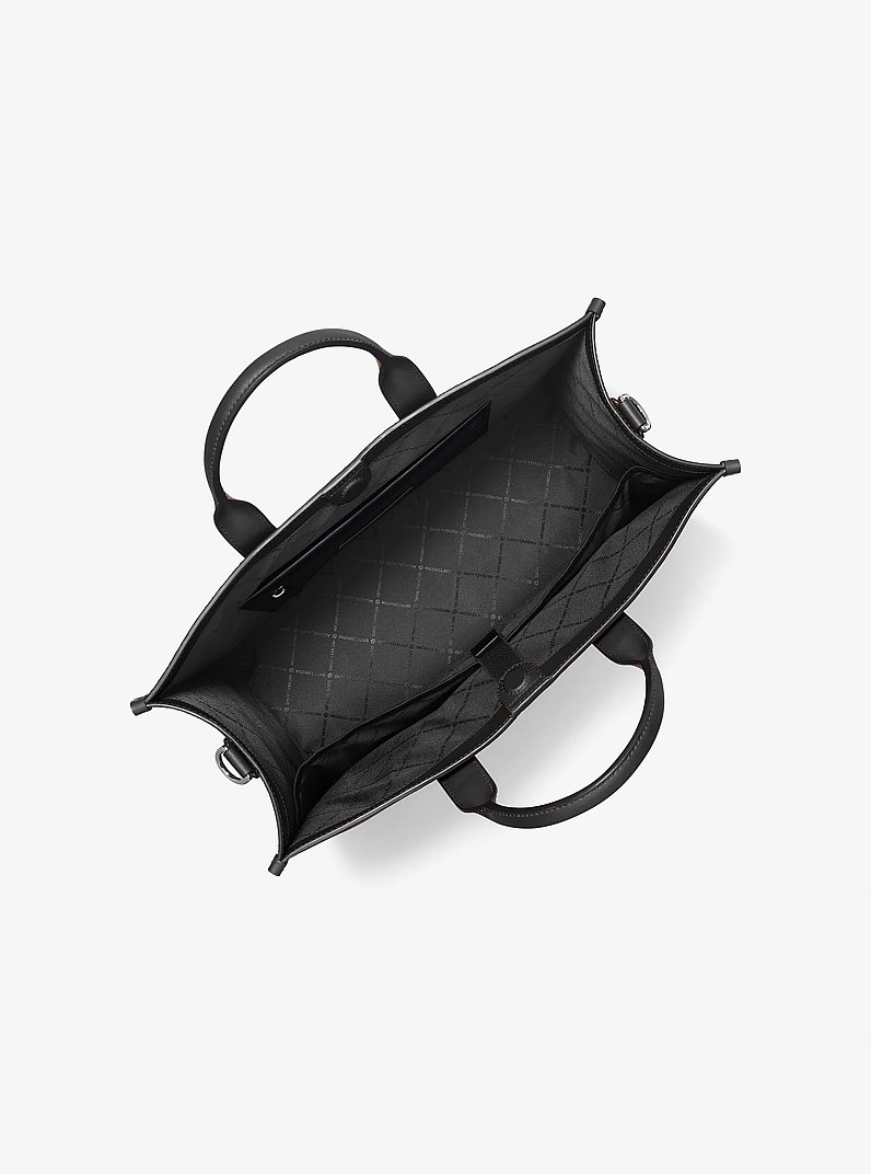 Hudson Pebbled Leather Tote Bag in BLACK | Michael Kors