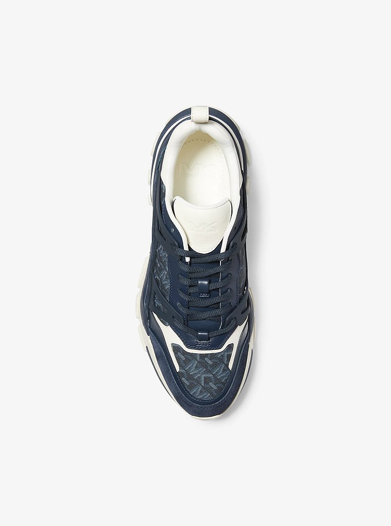 Sneaker Nick aus Empire Signature-Logostoff und Leder