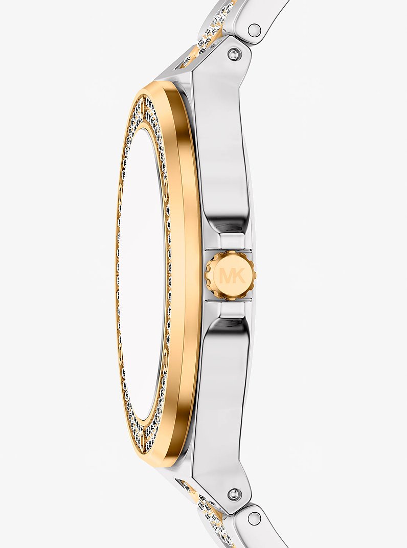 Lennox Pav&eacute; Two-Tone Watch in TWO TONE | Michael Kors