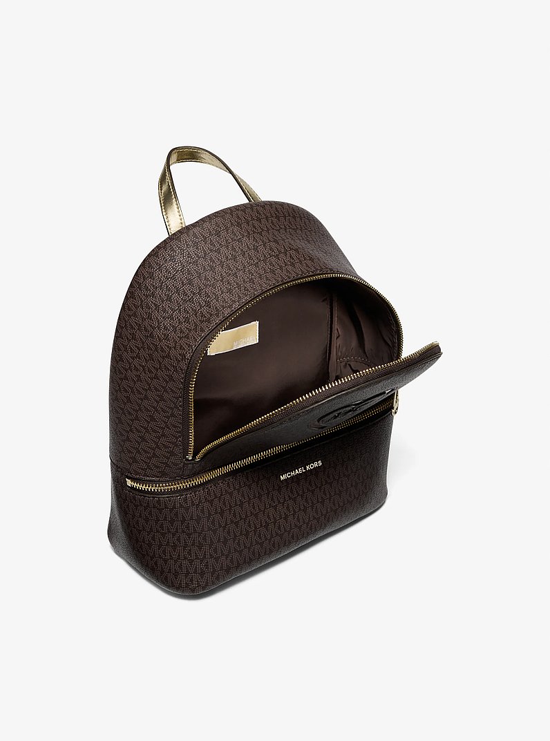 Sac &agrave; dos en toile enduite &agrave; logo et &agrave; c&oelig;ur pour enfant in CHOCOLAT | Michael Kors