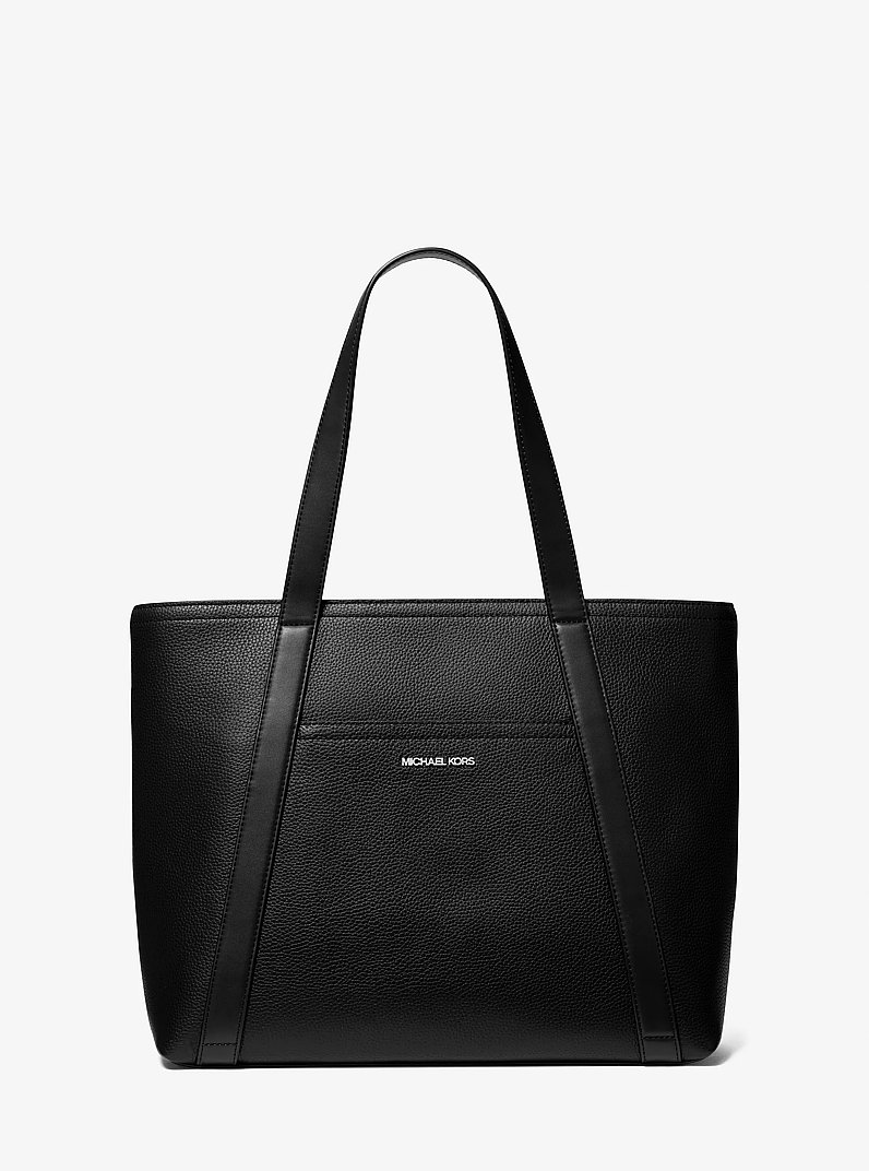 Cooper Leather Tote Bag in BLACK | Michael Kors