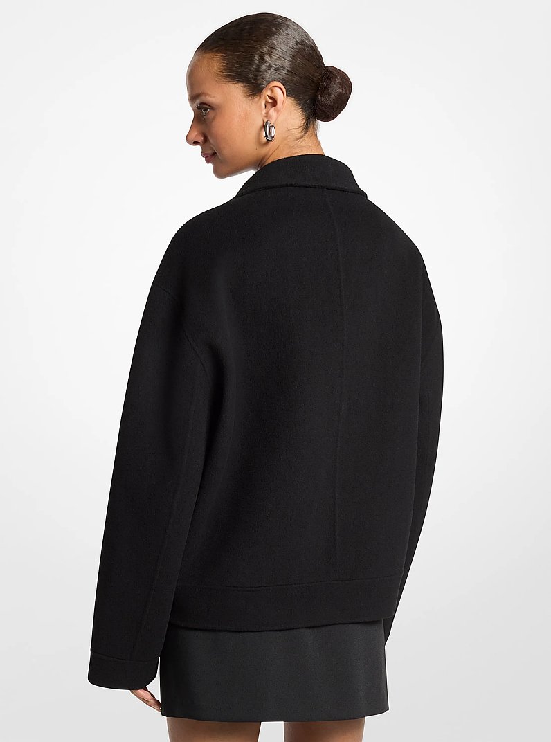 Double-Face Wool Blend Jacket in NEGRO | Michael Kors
