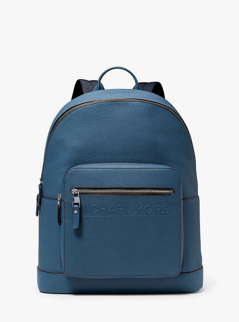 Hudson Leather Commuter Backpack in DK CHAMBRAY | Michael Kors
