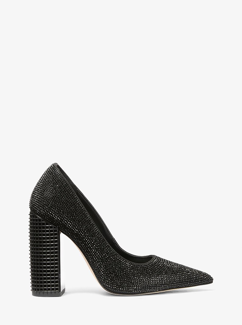Maxine Crystal Embellished Pump in BLACK | Michael Kors