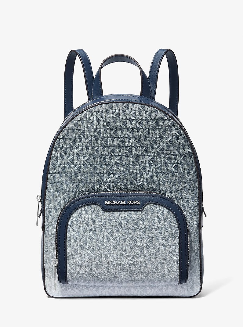 Sac &agrave; dos Jaycee ombr&eacute; de taille moyenne &agrave; logo Signature in BLEU MARINE | Michael Kors