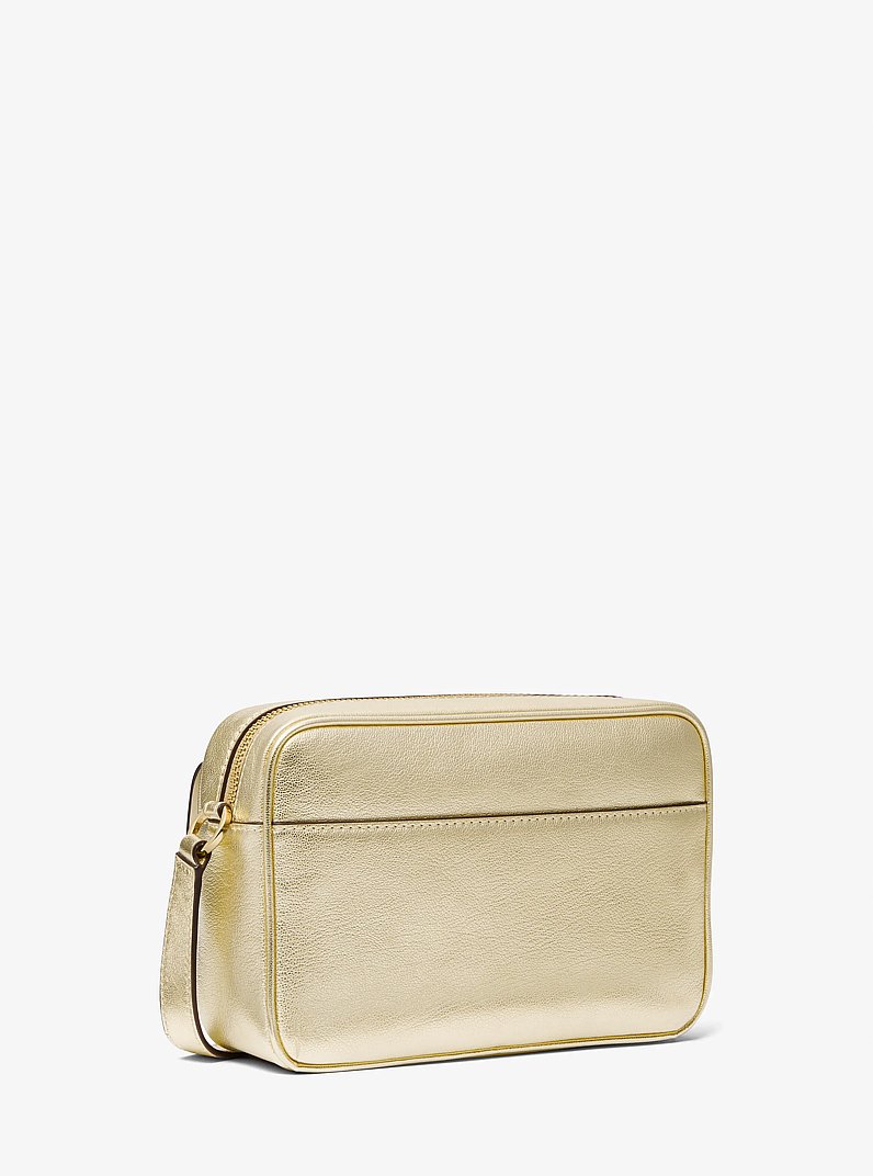 Sac &agrave; bandouli&egrave;re Parker de taille moyenne en cuir m&eacute;tallis&eacute;