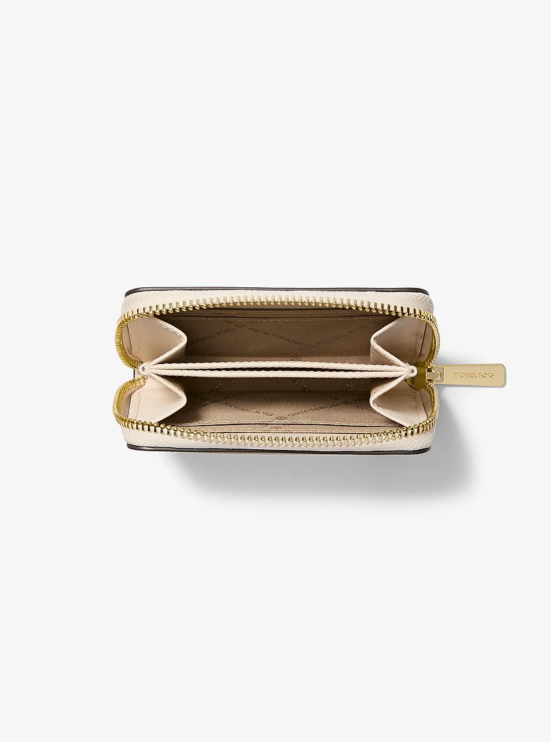Jet Set Travel Medium Saffiano Leather Wallet in LT CREAM | Michael Kors