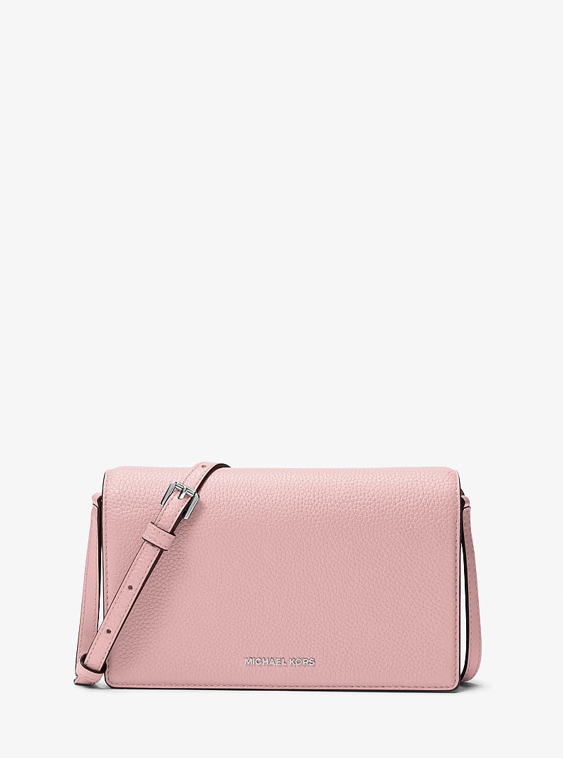 Jet Set Medium Pebbled Leather Crossbody Bag in SMOKEY ROSE | Michael Kors