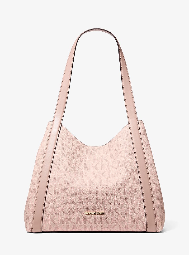 Rosemary Large Signature Logo Shoulder Bag in BALLET | Michael Kors