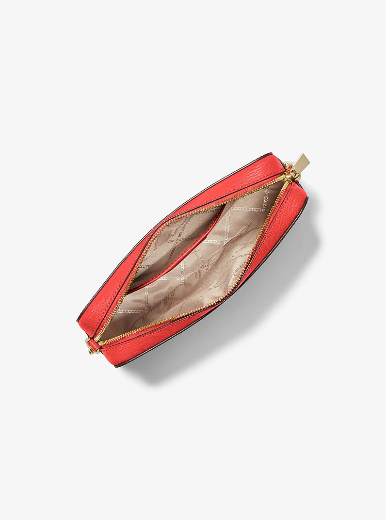 Grand sac &agrave; bandouli&egrave;re Jet Set en cuir saffiano in TERRE DE SIENNE BR&Ucirc;L&Eacute;E | Michael Kors