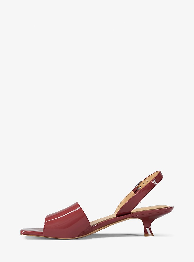 Sandale Merrie Patent &agrave; talon bobine in BORDEAUX | Michael Kors