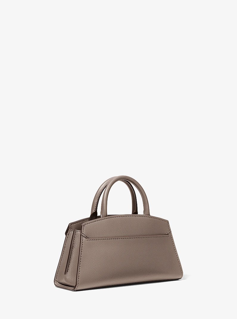 Greta Small Leather Satchel in MUSHROOM | Michael Kors