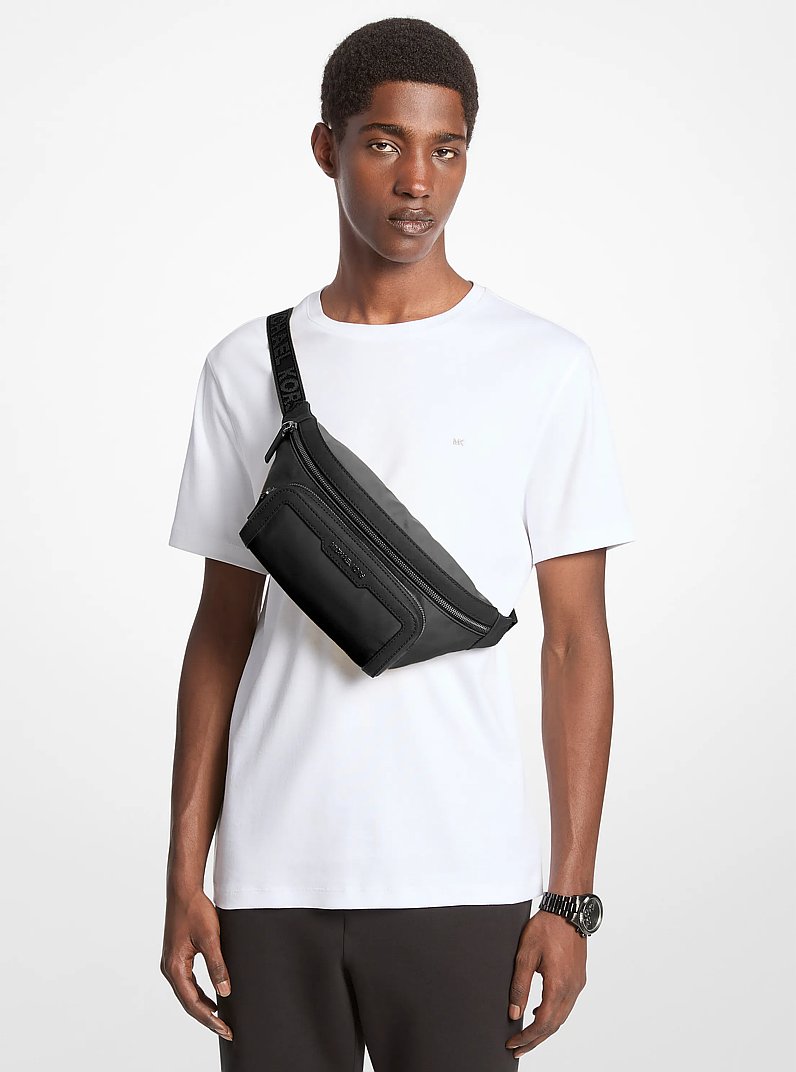Lautner Nylon Utility Sling Pack in BLACK | Michael Kors