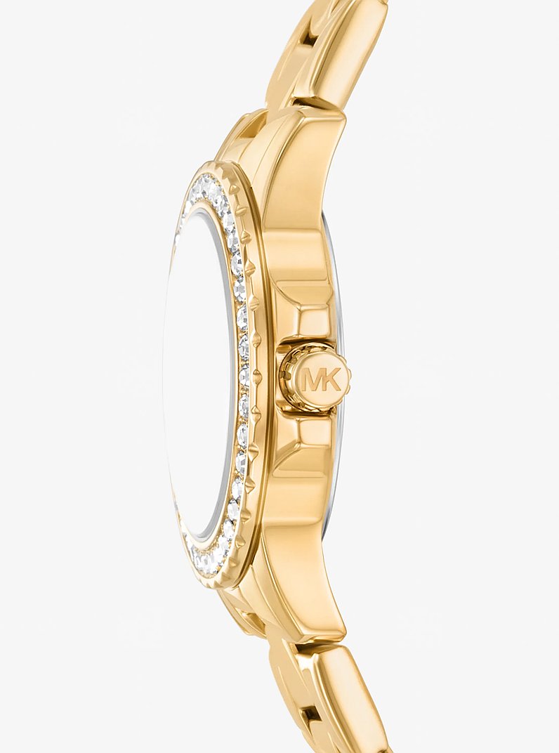 Set de regalo de joyer&iacute;a con reloj Everest petite en tono dorado y pulsera con pav&eacute; in DORADO | Michael Kors
