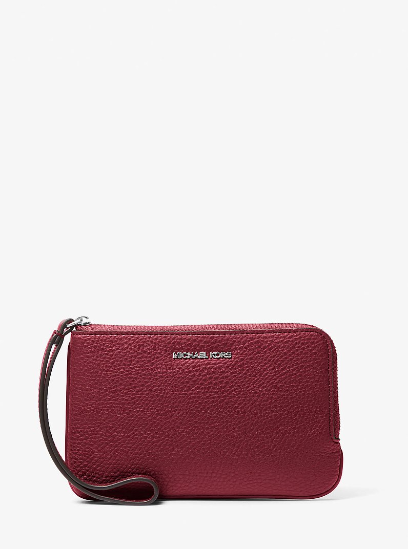 Jet Set Travel Small Wristlet in MAROON | Michael Kors