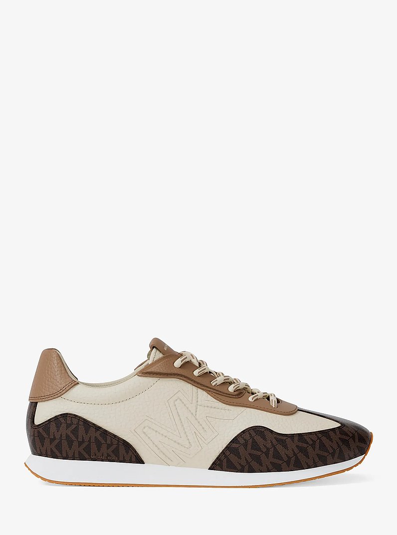 Hattie Mixed-Media Trainer in BROWN MULTI | Michael Kors