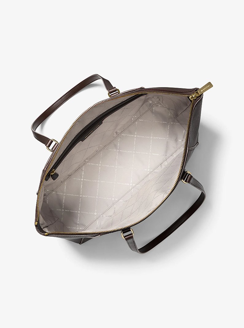 Borsa tote Lorita grande in pelle Saffiano in CIOCCOLATO | Michael Kors