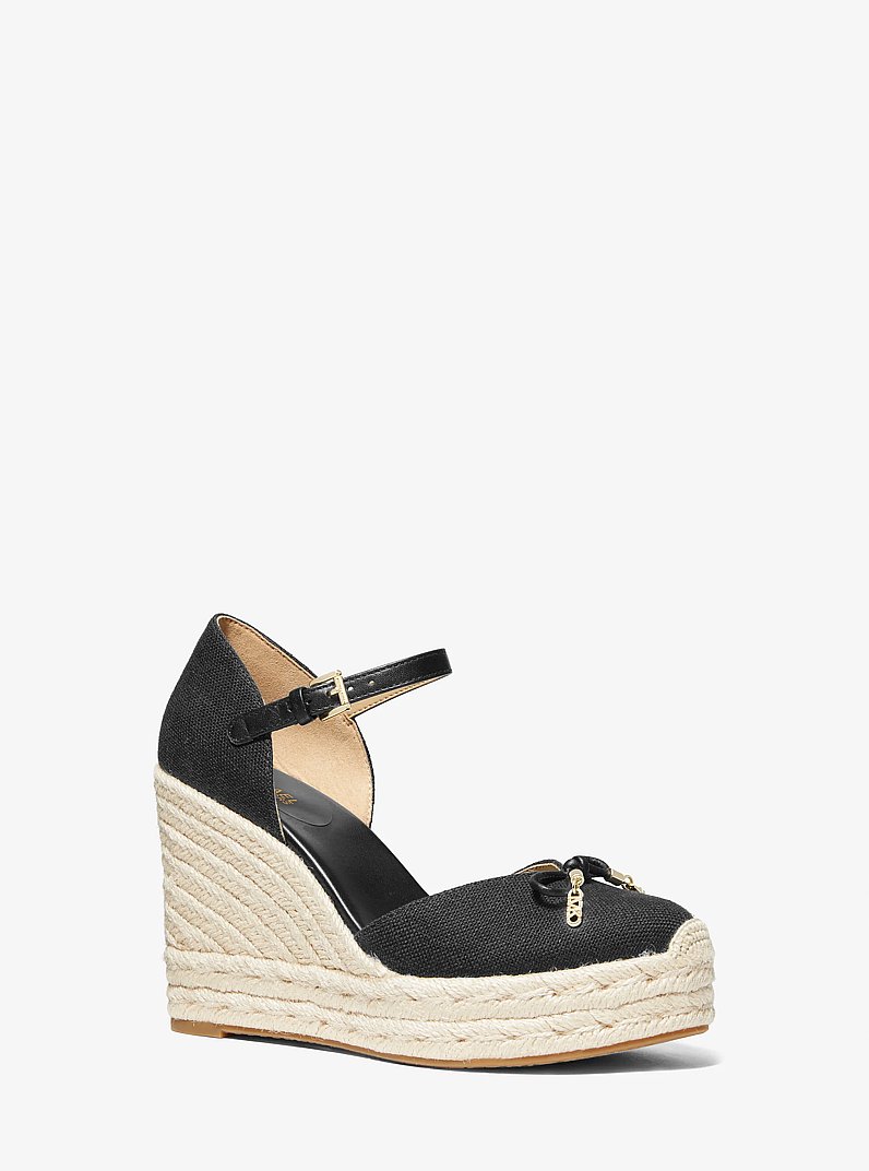 Espadrille Nori en toile &agrave; semelle compens&eacute;e