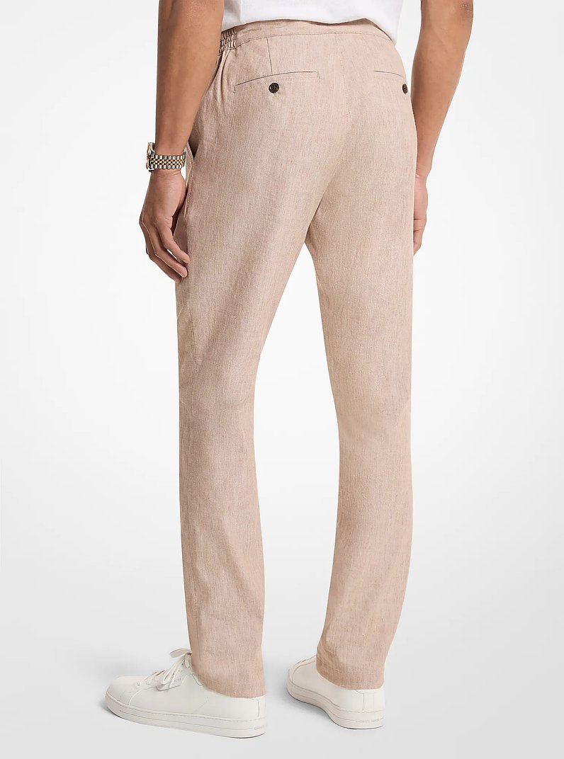 Linen Blend Pants in DARK CAMEL | Michael Kors