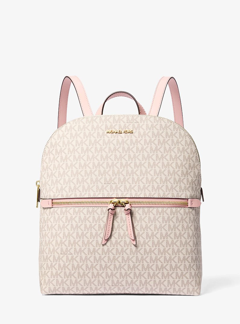 Dallas Medium Signature Logo Backpack in PWD BLSH MLT | Michael Kors