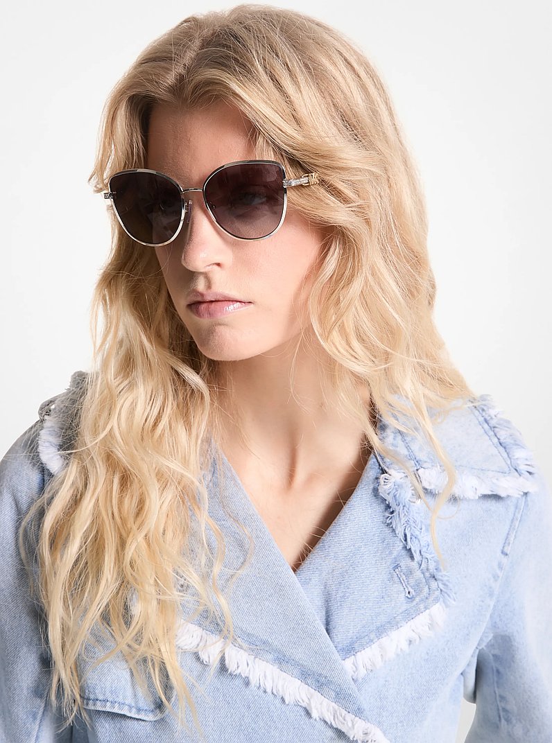 Catalonia Sunglasses in SILVER | Michael Kors