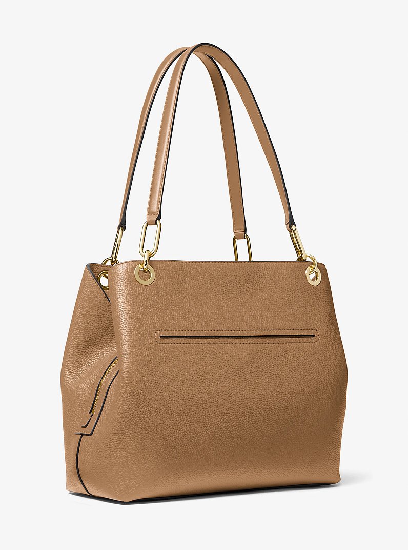 Kensington Large Pebbled Leather Tote Bag in HUSK | Michael Kors