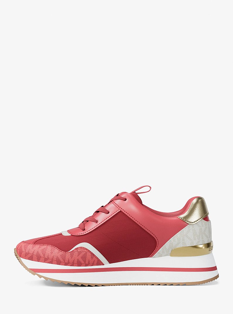 Sneaker Raina aus Mesh und Signature-Logostoff in Blockfarben in LT BRY SBT | Michael Kors