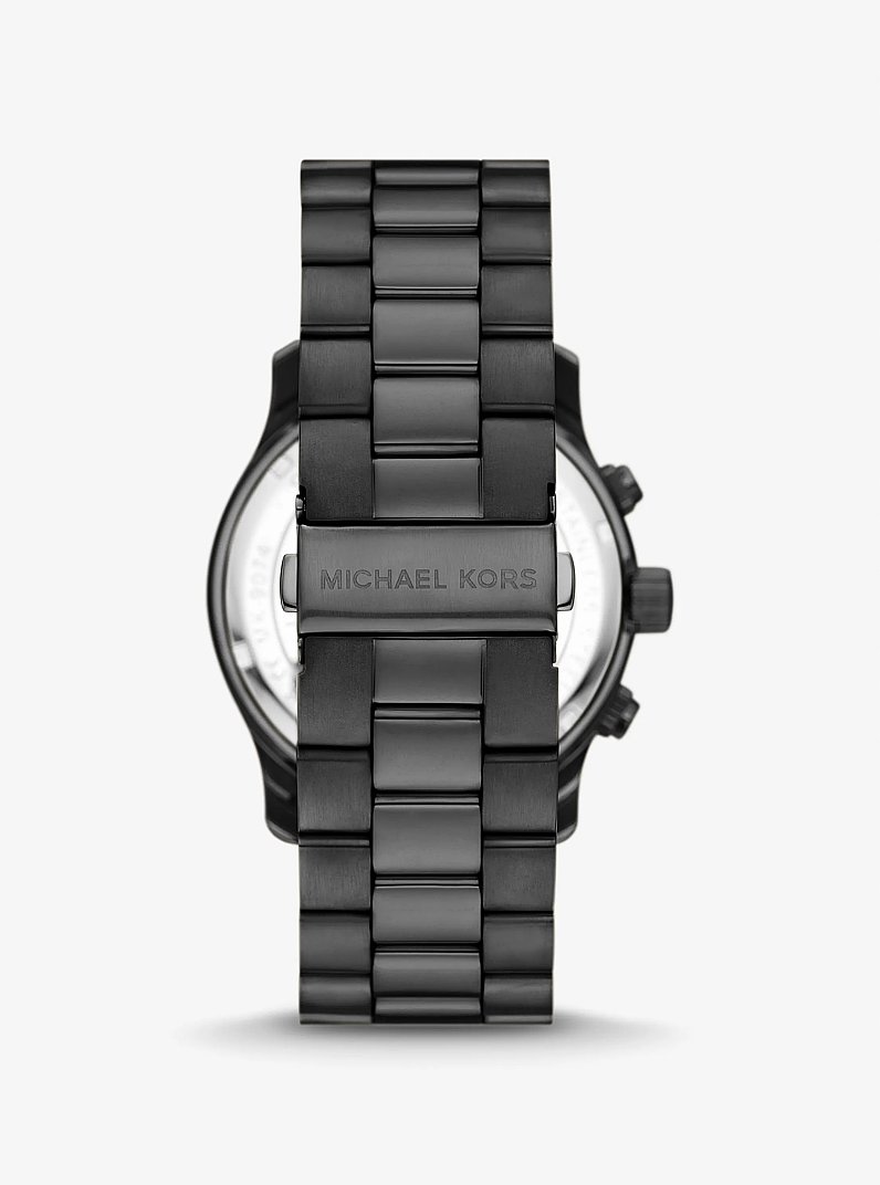 Oversized Runway Black-Tone Watch in BLACK | Michael Kors