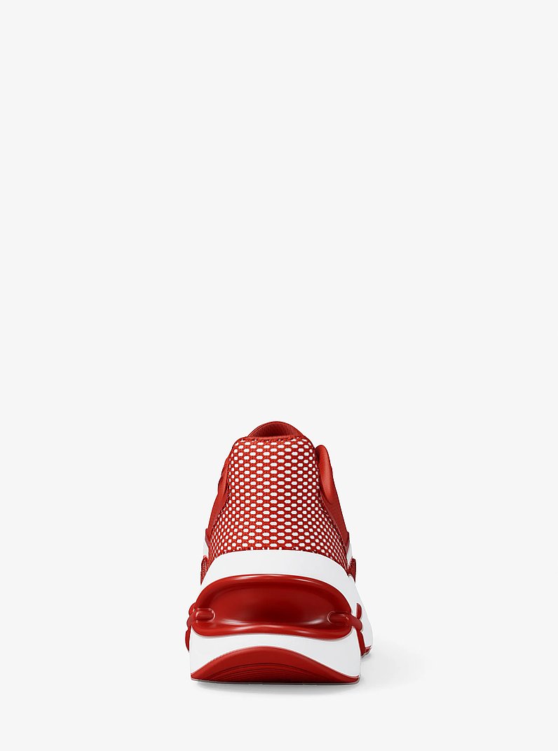 Toni Mixed-Media Sneaker in CRIMSON | Michael Kors