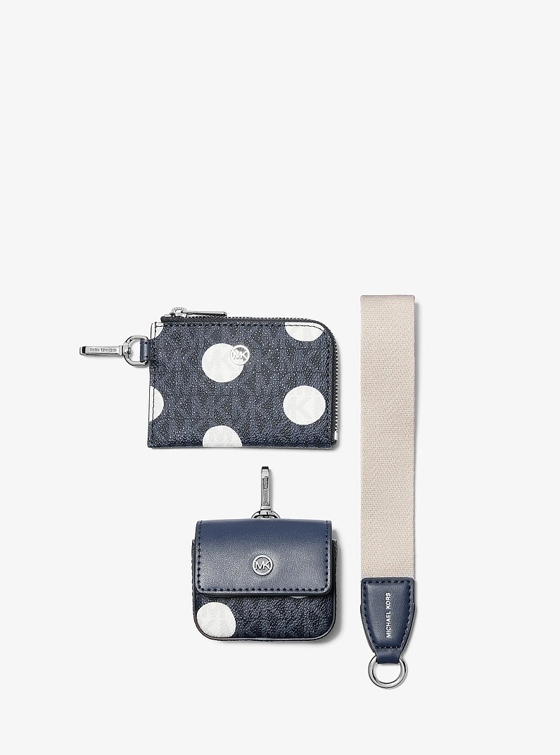Pulsera con doble funda Jet Set de lunares con logotipo de la marca in AZUL MARINO | Michael Kors