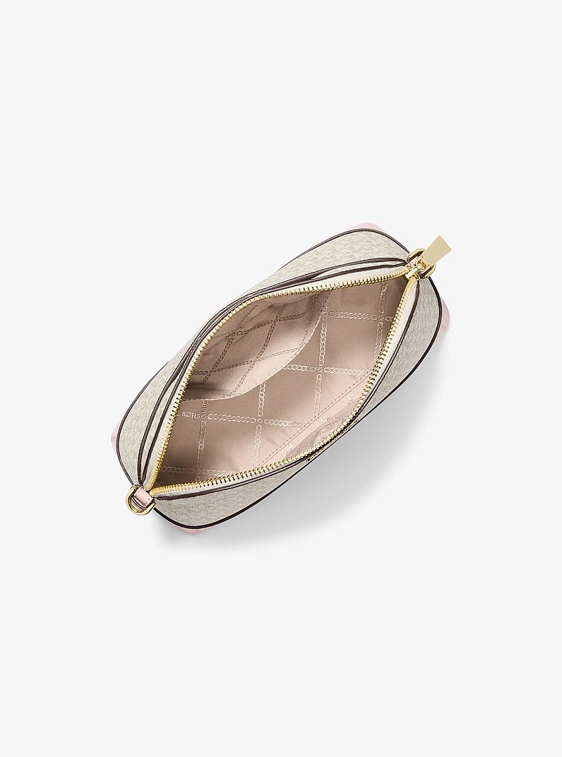 Large Logo Dome Crossbody Bag in VANILLA/SOFT PINK | Michael Kors