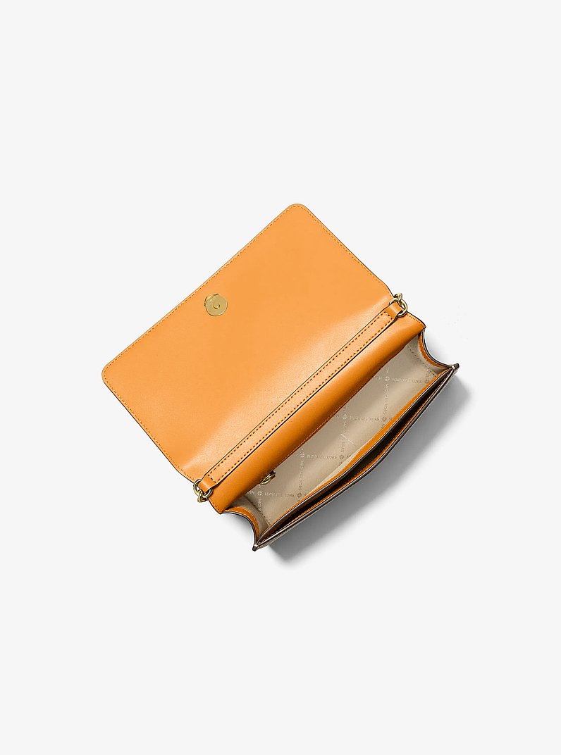 Bandolera Jet Set Travel mediana de piel granulada in NARANJA RADIANTE | Michael Kors