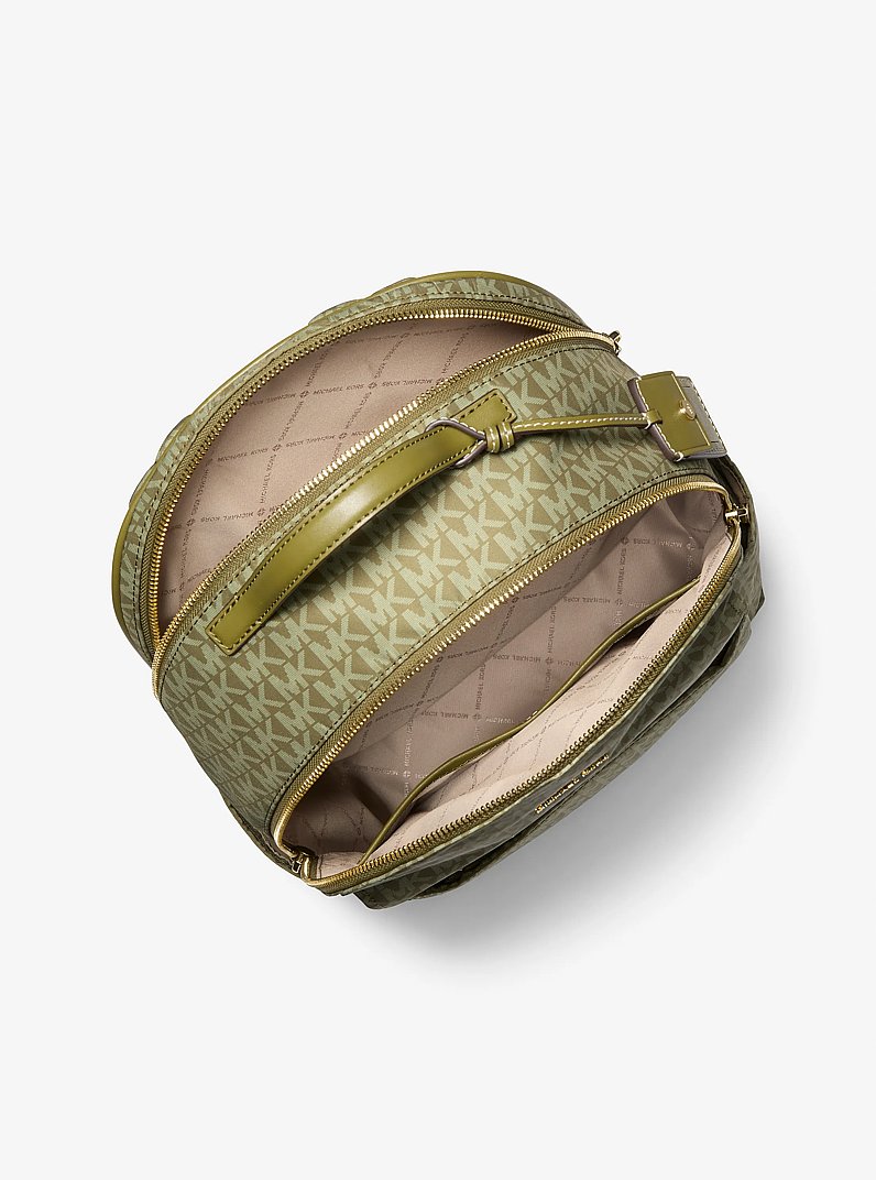 Sable Large Printed Signature Logo Backpack in PISTACHIO - Sale