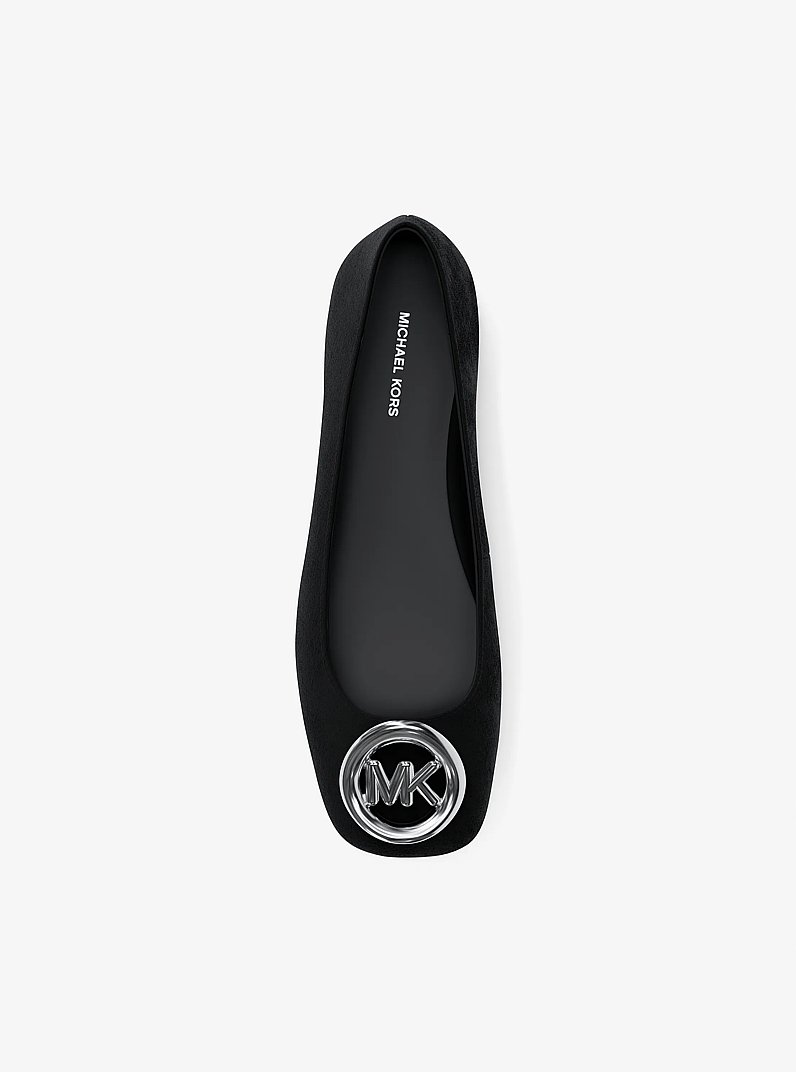 Bailarina Milan plana de gamuza in NEGRO | Michael Kors