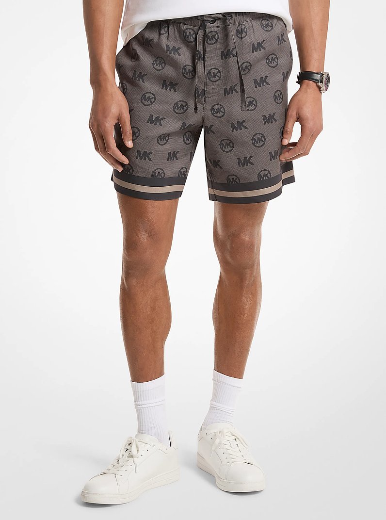 Logo TENCEL Shorts in BLACK | Michael Kors