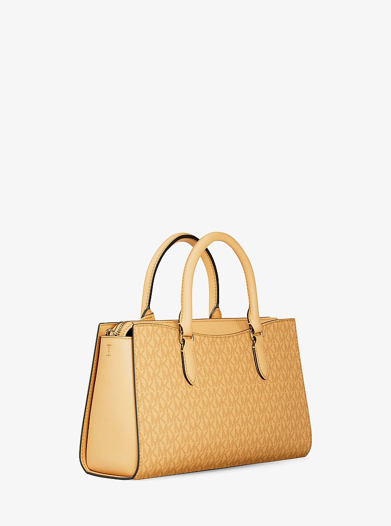 Sacoche Arden de taille moyenne &agrave; logo Signature et &agrave; fermeture &eacute;clair sur le dessus in BL&Eacute; AU MIEL | Michael Kors