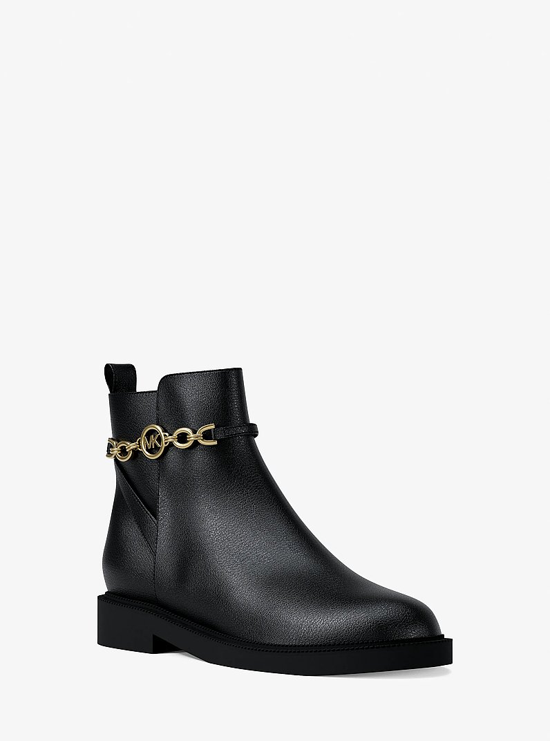 Kacey Leather Boot in BLACK | Michael Kors